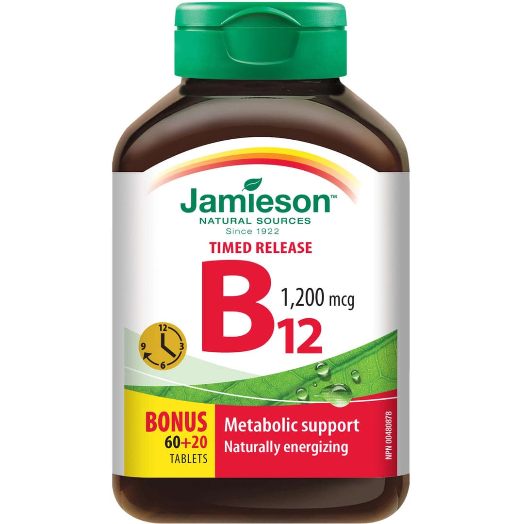 Jamieson Vitamin B12 1,200 mcg (Cobalamin) Timed Release - 60's