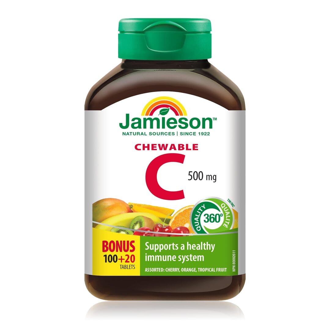Jamieson Vitamin C Chewable - 500mg - 100+20 Tablets