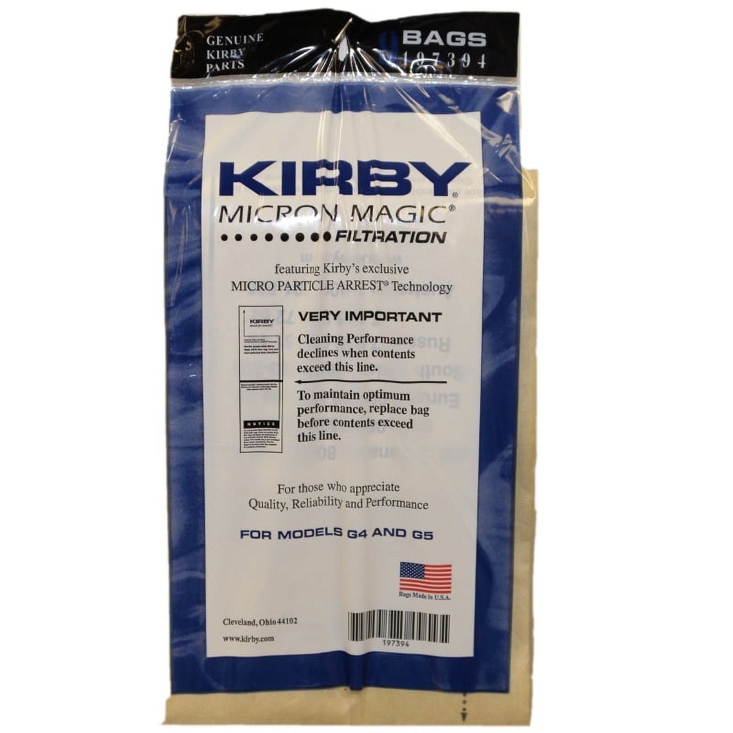 Durable Genuine Kirby Micron Magic Vacuum Bags Set