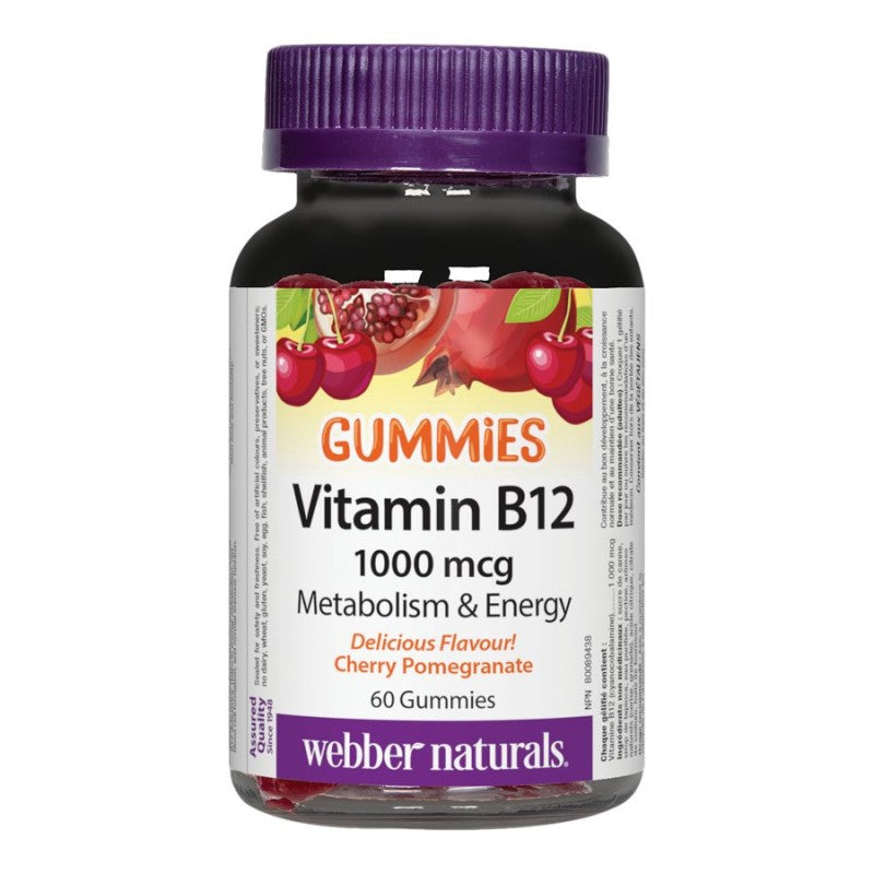 Webber Naturals Vitamin B12 Gummies - 1000mcg - 60s
