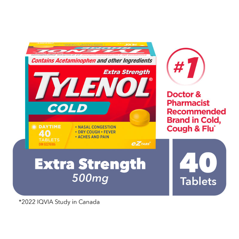 Tylenol* Cold Daytime - Extra Strength - 40 cool burst tablets