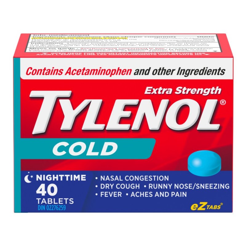 Tylenol* Cold Nighttime - Extra Strength - 40 cool burst tablets
