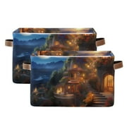 Shorter title: Magic Night Large Foldable Storage Basket Set – 2 Pcs