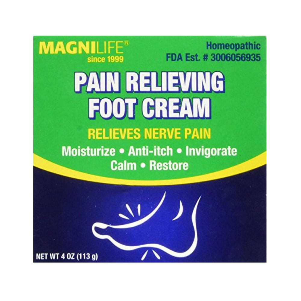 Magnilife Pain Relieving Foot Cream - Relieves Nerve Pains 4 oz. By Jubujub