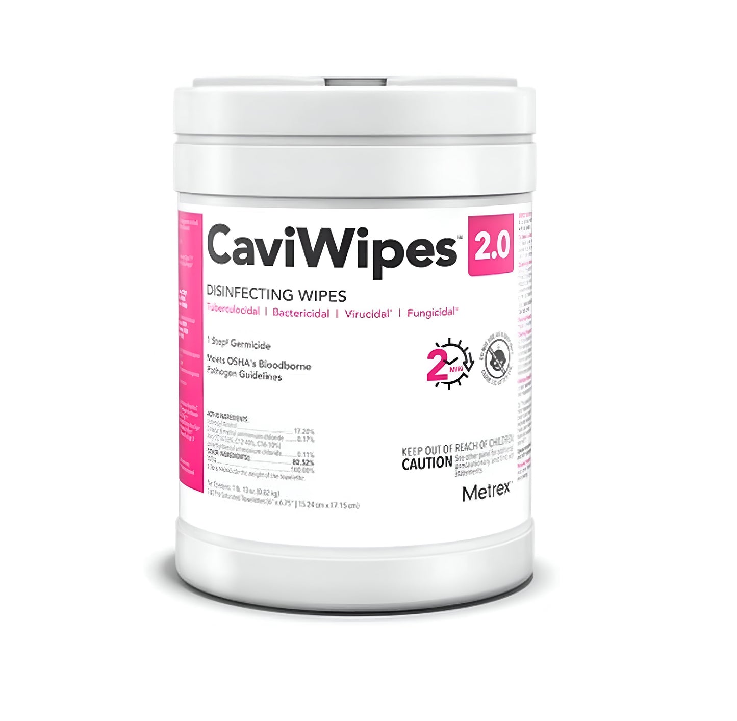 Metrex 14-1100 CaviWipes 2.0 Disinfecting Wipes 160 Per Canister