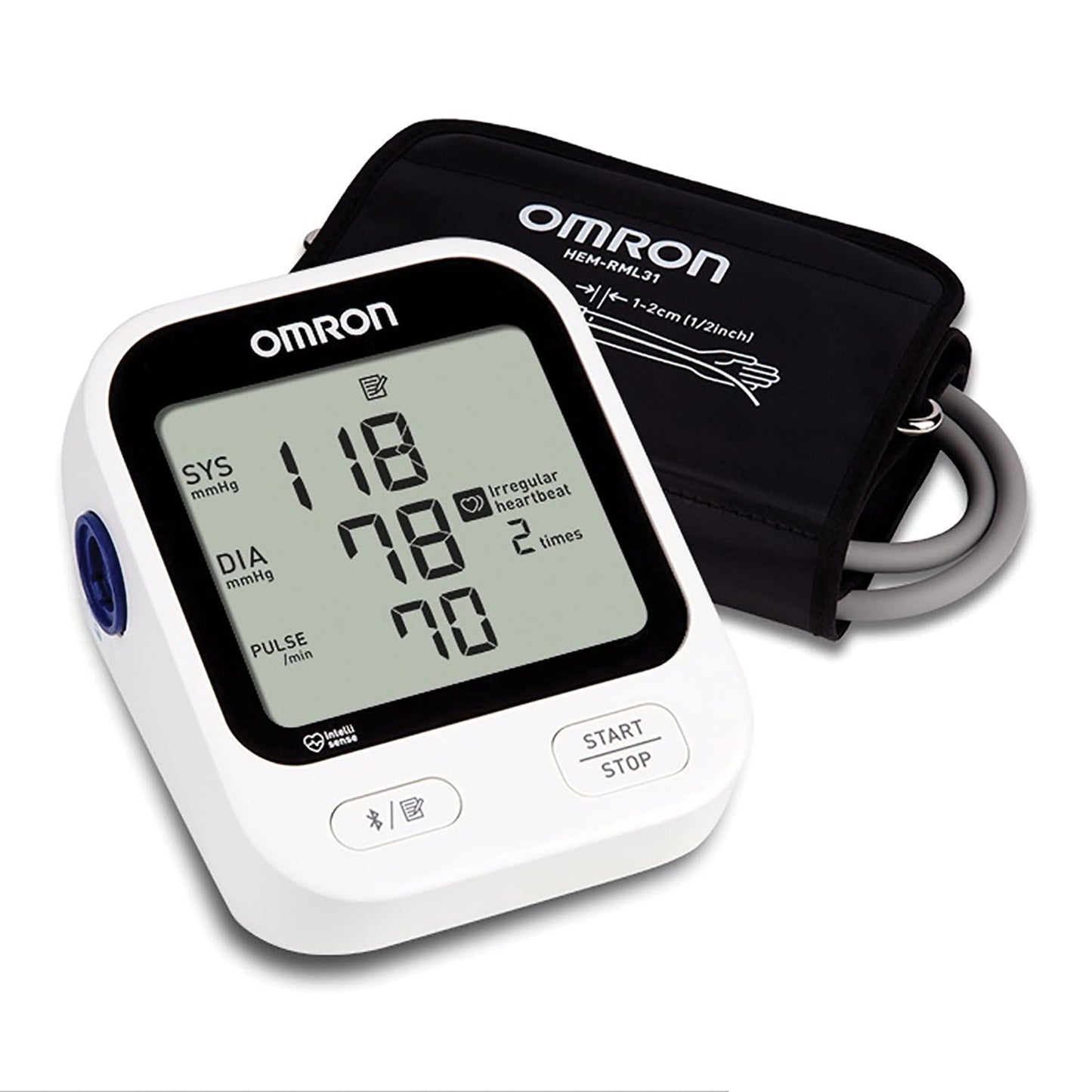 Omron 5 Series Wireless Upper Arm Blood Pressure Monitor BP7255 & Adapter