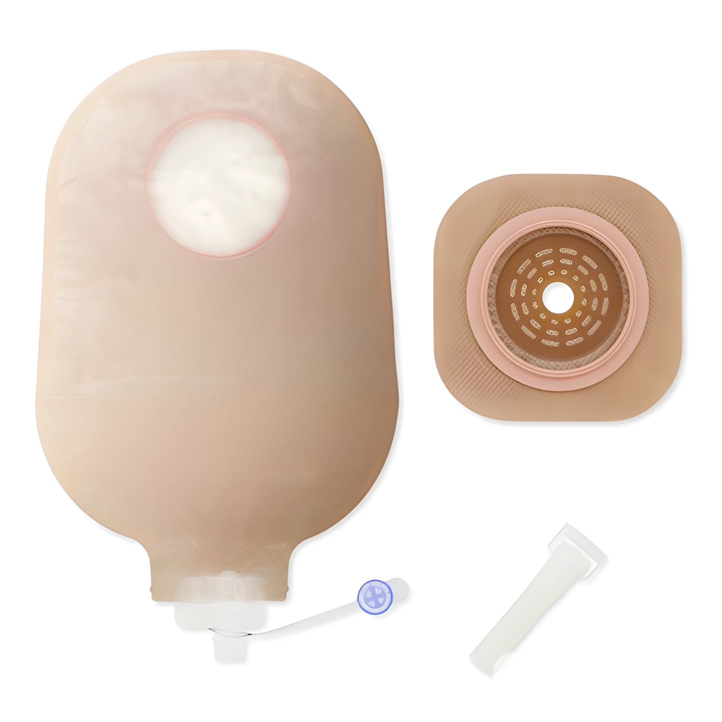 New Image 2-Piece Urostomy Kit W/ Flextend Barrier Cut-To-Fit 2 1/4" Flange