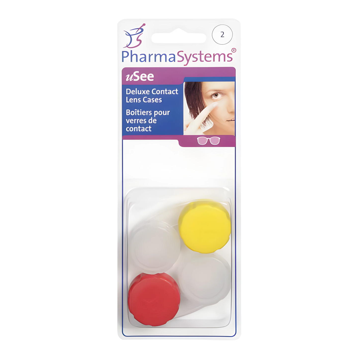 PharmaSystems Deluxe Contact Lens Cases - 2 pack
