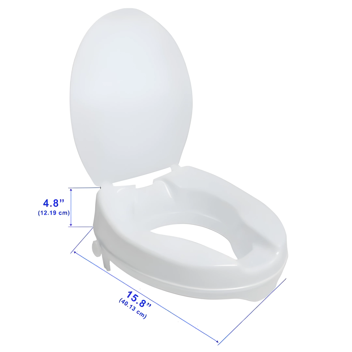 Airway 2" Molded Raised Toilet Seat With Lid