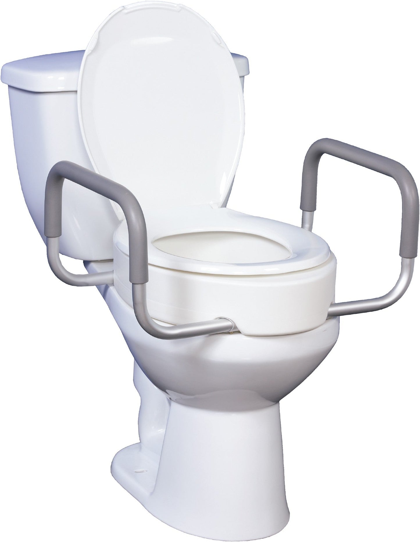 Premium Raised Toilet Seat with Removable Arms