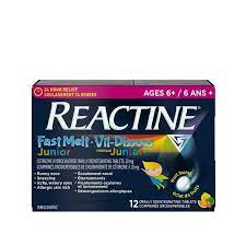 REACTINE JR FAST MELT 12 TABLETSREACTINE JR FAST MELT 12 TABLETS