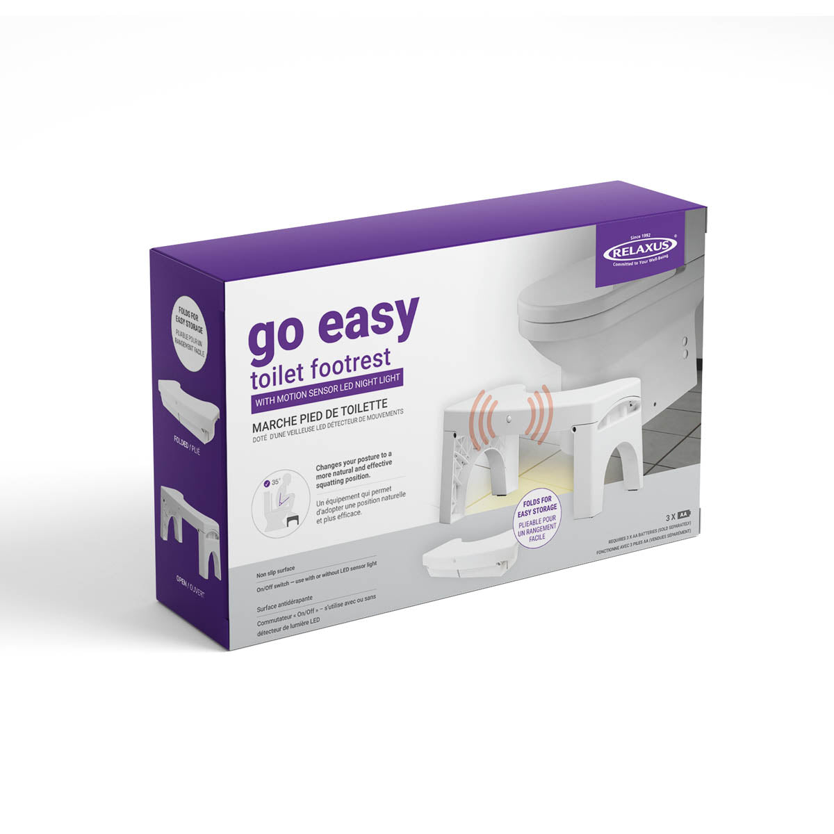 RELAXUS GO EASY TOILET FOOTRESTRELAXUS GO EASY TOILET FOOTREST