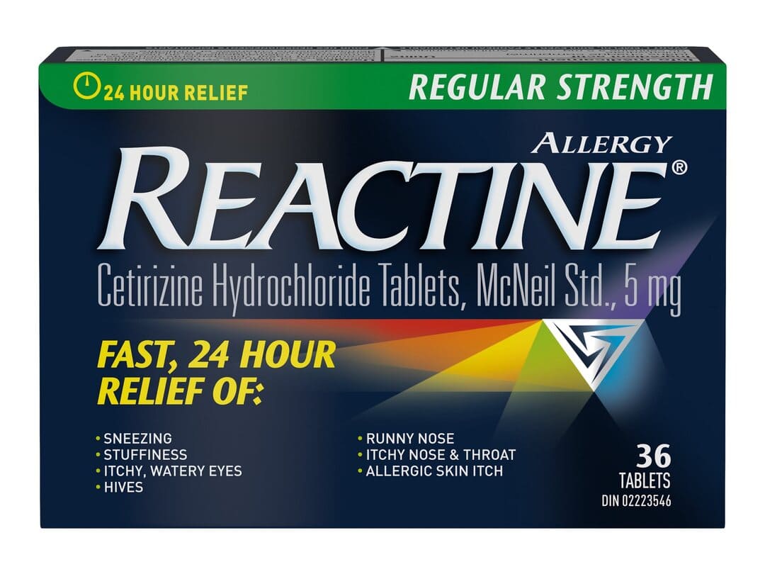 Reactine Allergy Regular Strength Cetirizine Hydrochloride Tablets - 5mg - 36's