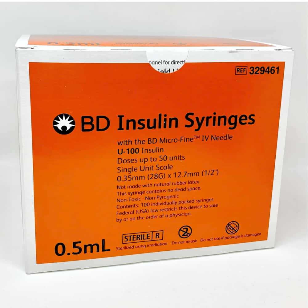 Regular bevel insulin syringe