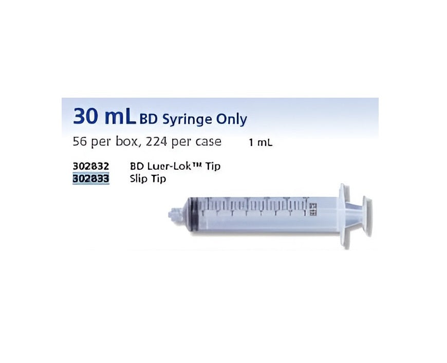 Syringe 30cc, Slip Tip - 56/Bx