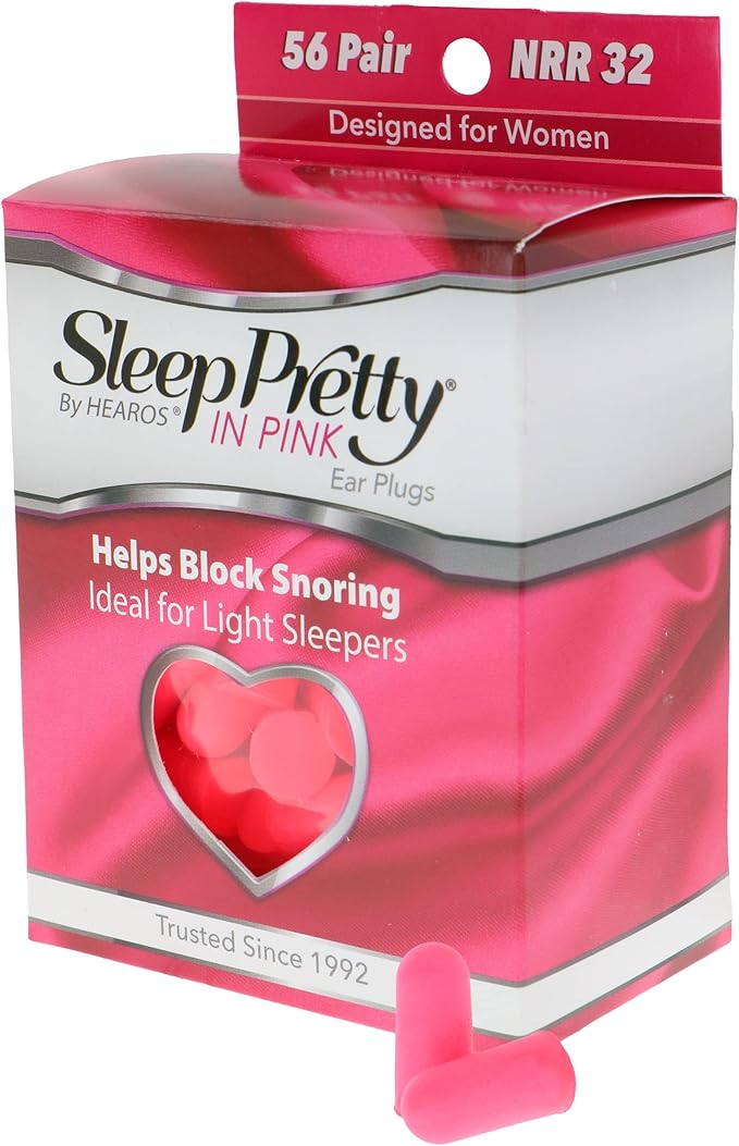 Sleep Pretty In Pink Women's Ear Plugs - 10 Pair