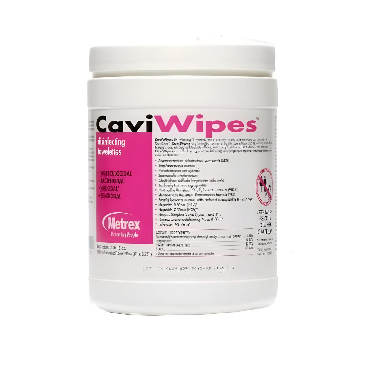 Surface Disinfectant CaviWipes - Item Number 13-1100CS - 160 Count - 12 Canisters / Case