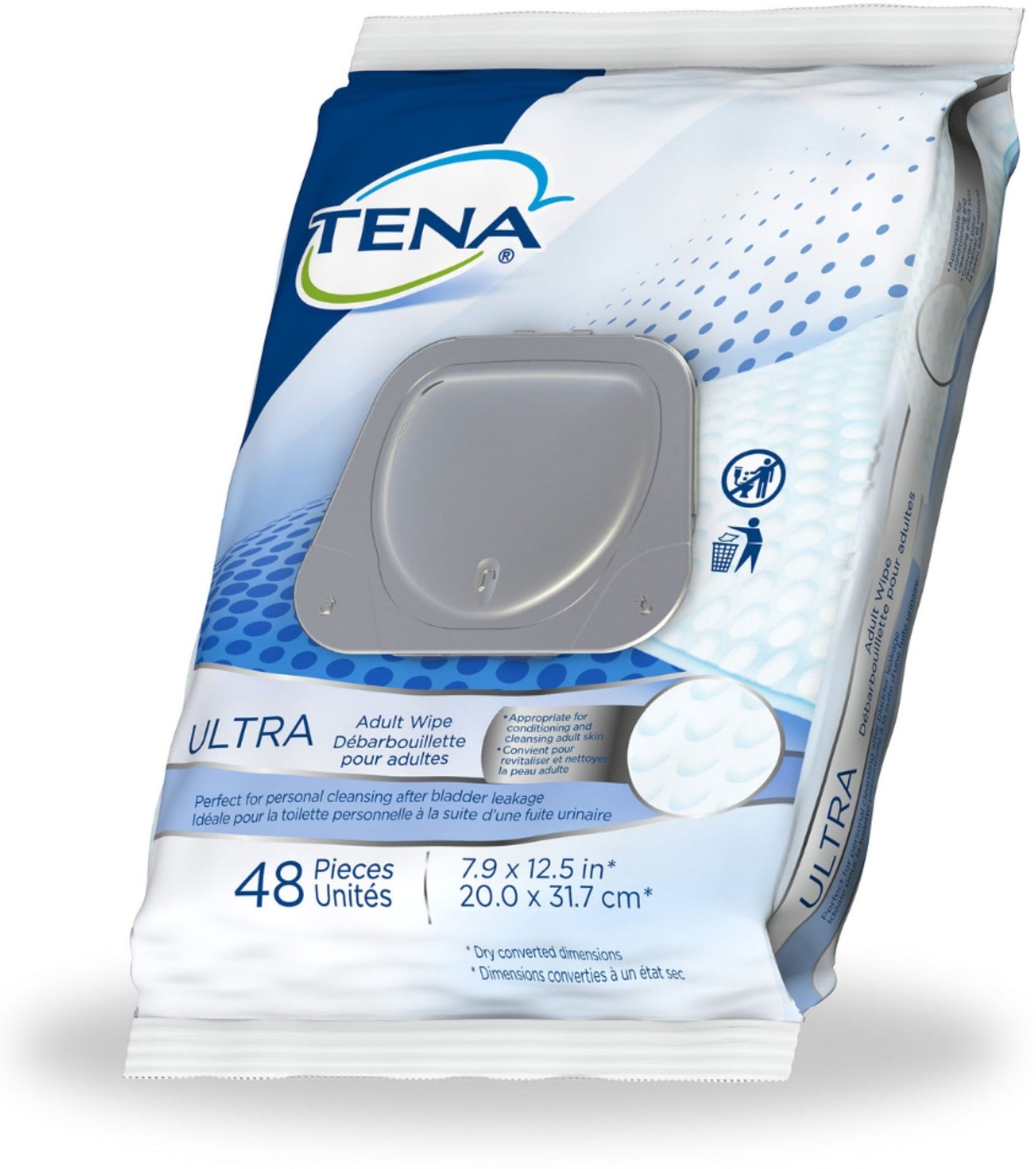TENA Skincare Incontinence Adult Wipe Pre-Moistened Adult Washcloth 48 ea (Pack of 6)