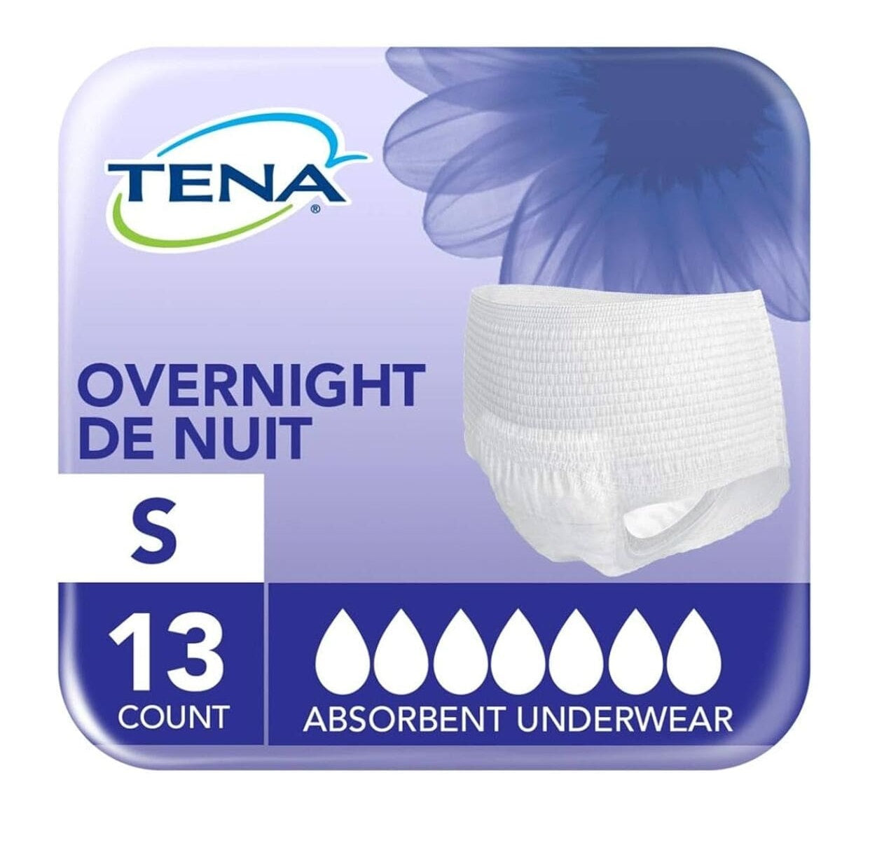 TENA Overnight Incontinence Underwear - Small - 13s