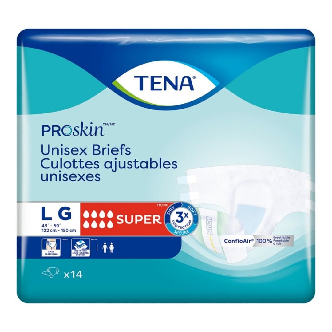 TENA ProSkin Incontinence Unisex Briefs - Super - Large - 14s