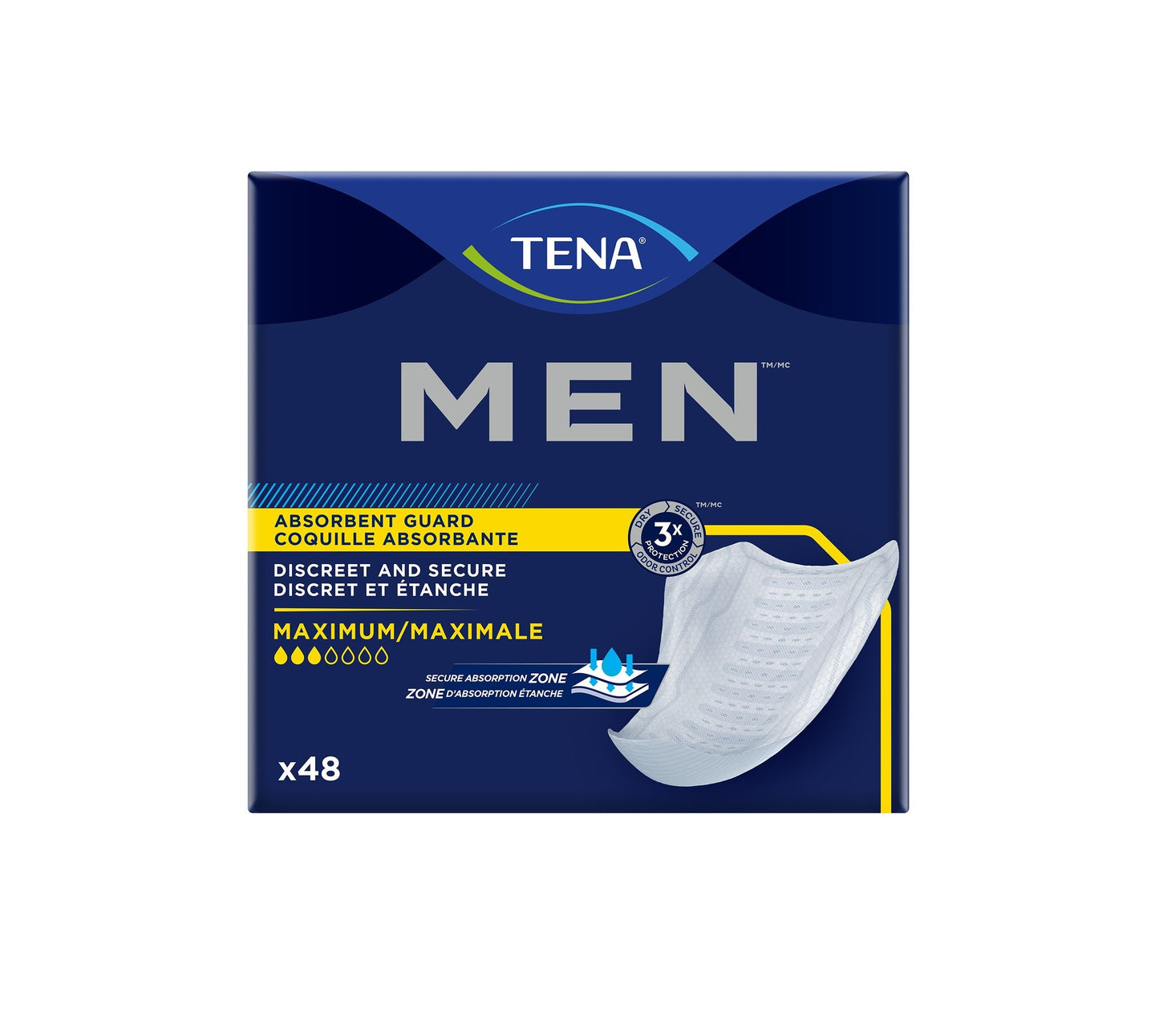 TENA Men Absorbent Guards - Maximum - 48s