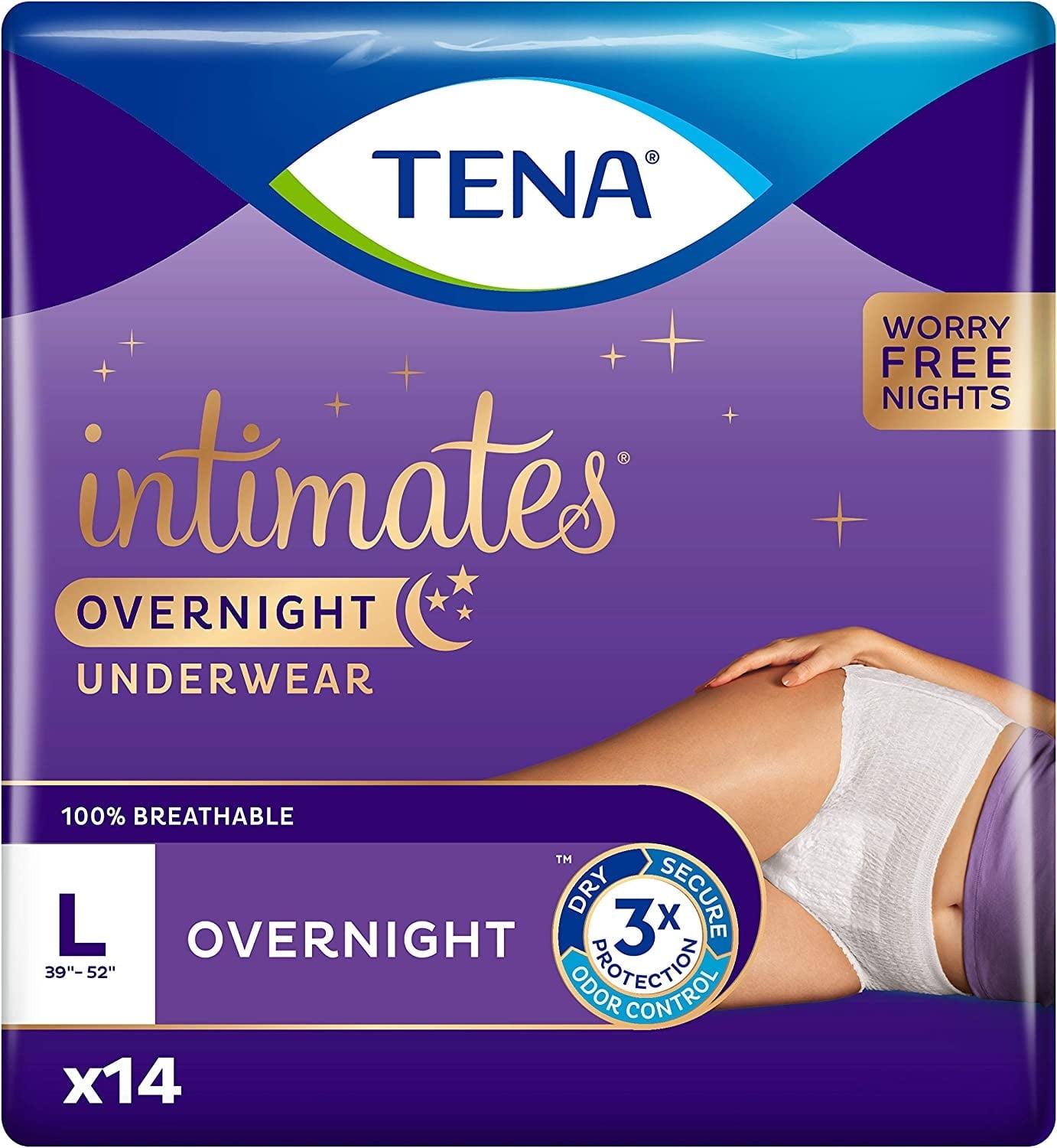 Tena Incontinence Overnight Large 14 Count