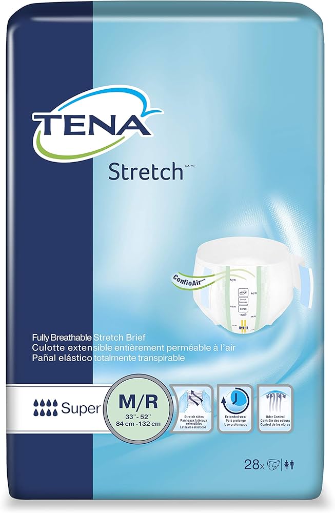 Tena Super Stretch Brief Medium/Regular 28/bg