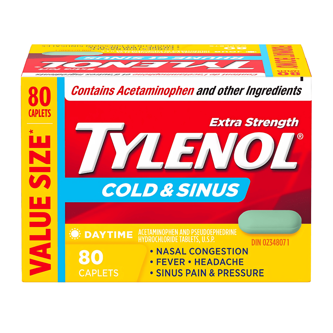 Tylenol* Extra Strength Cold and Sinus Daytime Caplets - 80s