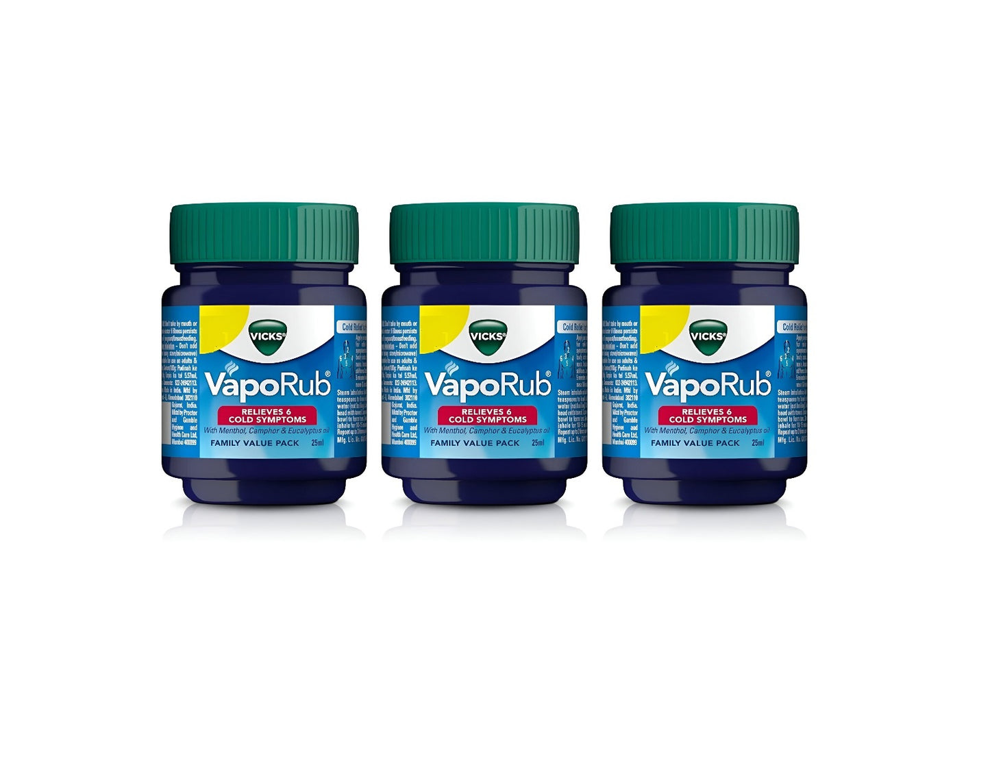 Vicks VapoRub Ointment 25ml - Family Pack (3)