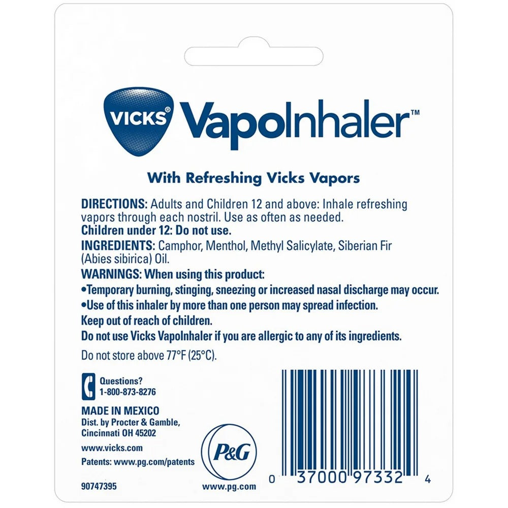 Vicks Vapoinhaler Stick Non- Medicated Menthol Scent (Pack of 3) Good