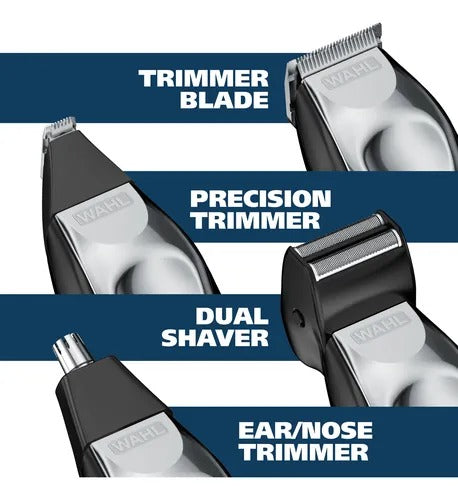 Wahl Lithium Ion All-in-One Beard Trimmer for Men - Black/ Silver