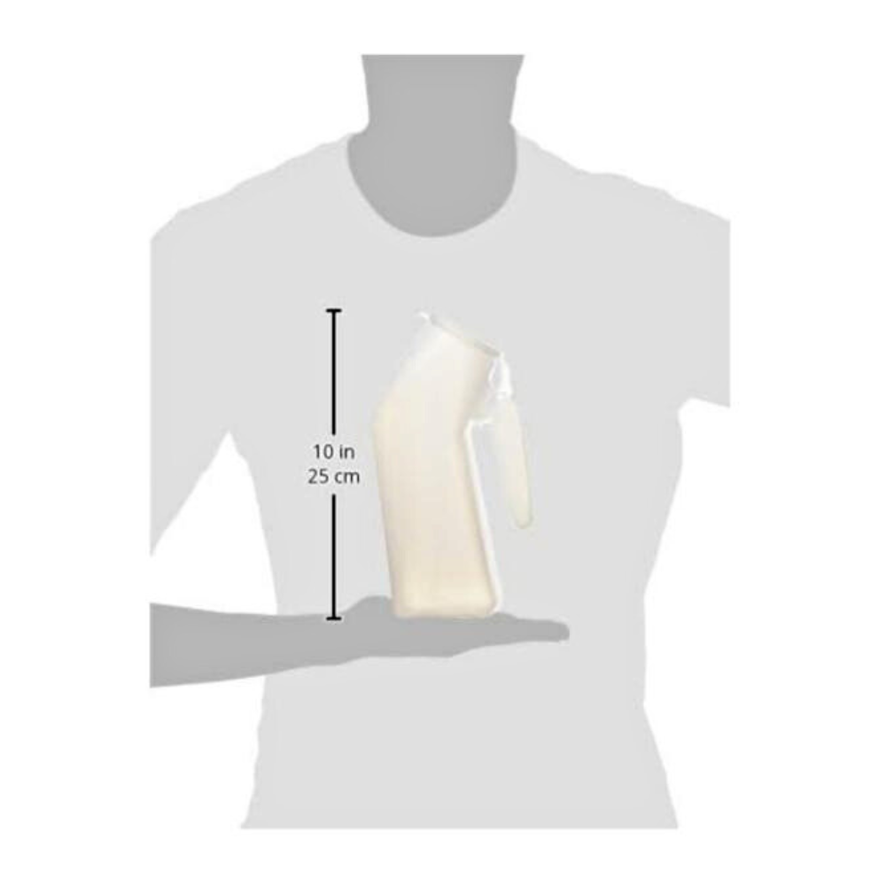 Wide-Base Medegen H140‑01 Male Urinal with Lid