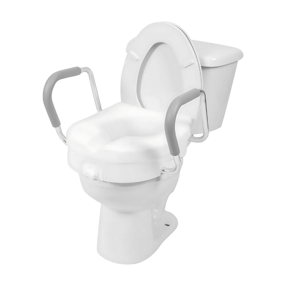 Airway Molded Toilet Seat Riser With Arm Rests
