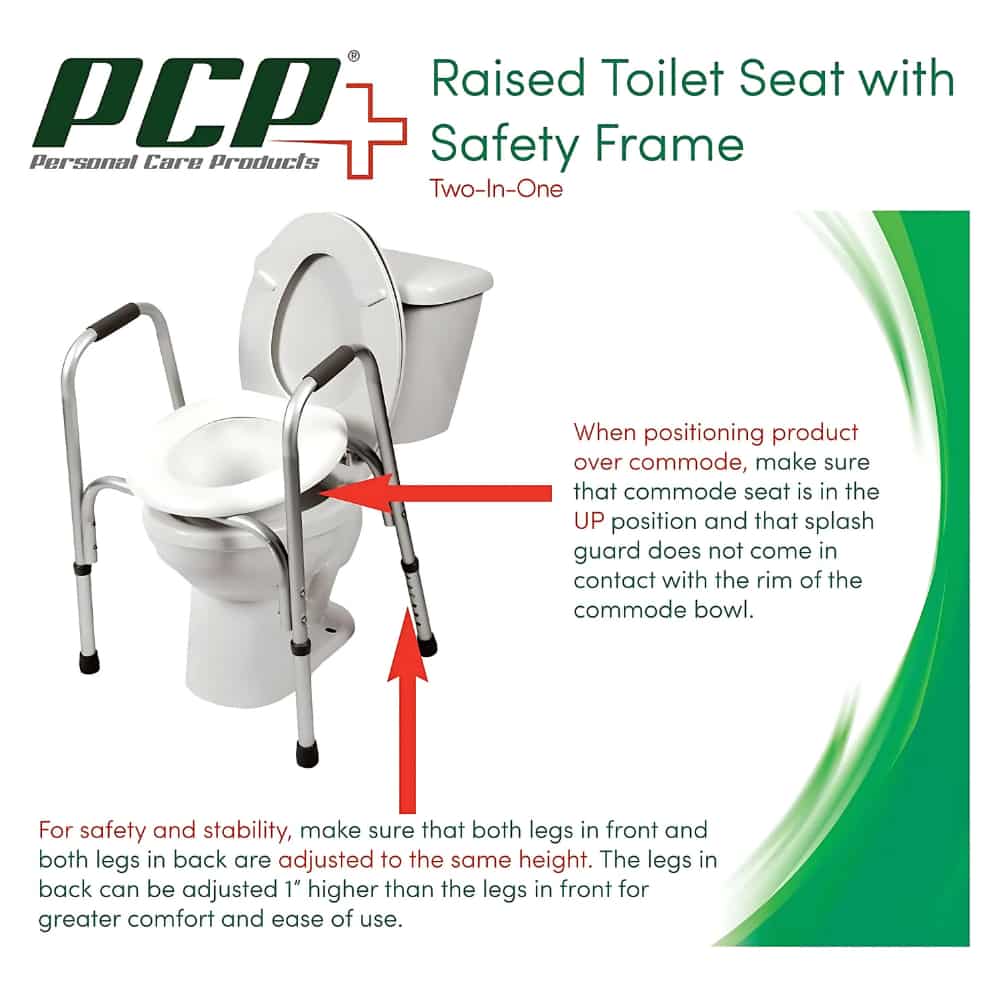 Airway Raised Toilet Seat With Safety Frame