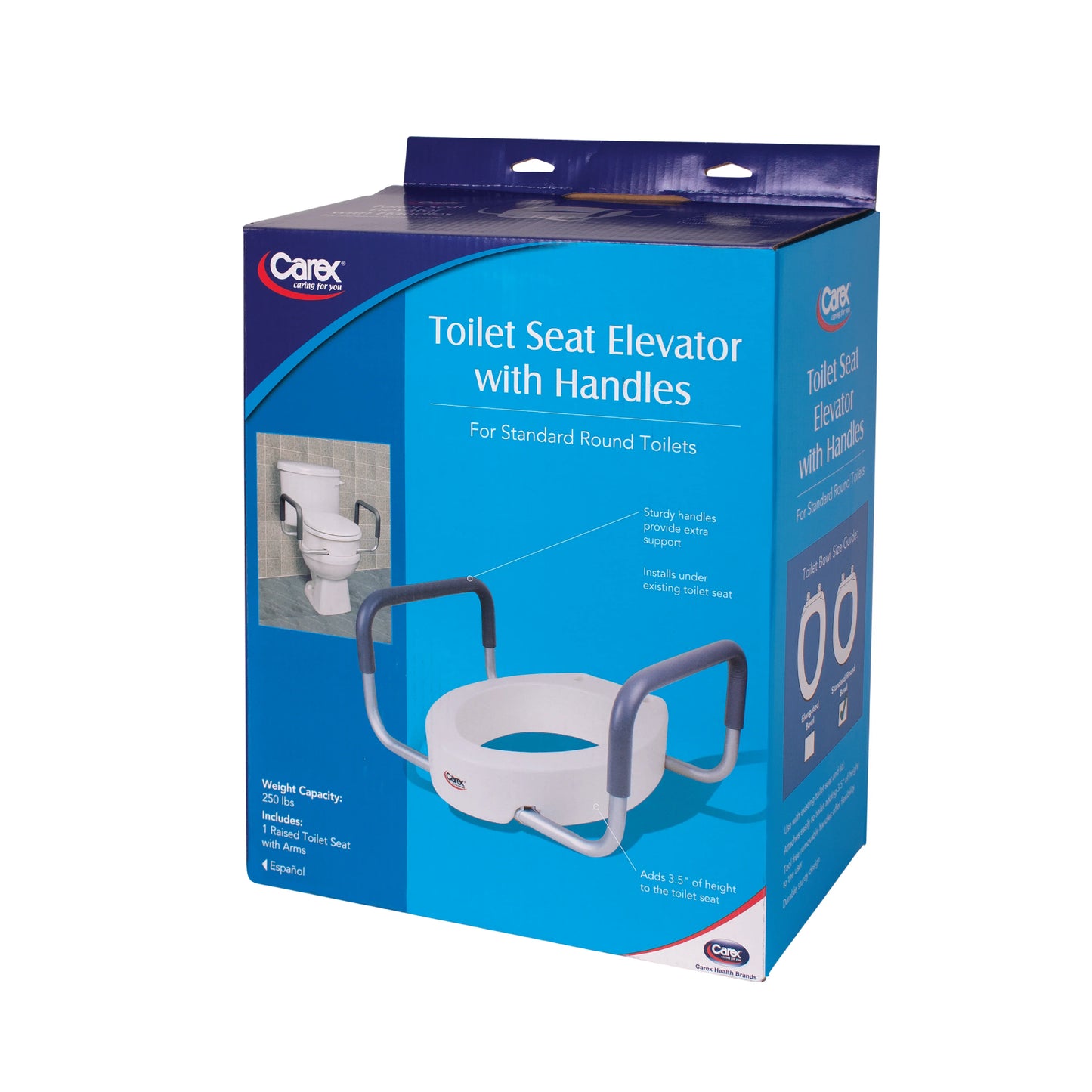 Carex Toilet Seat Elevator with Handles - Standard