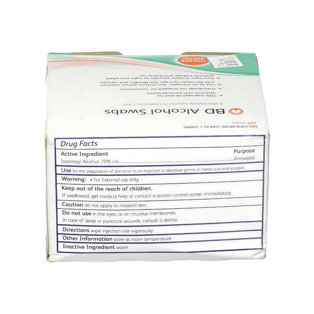 Alcohol Swabs Regular Bd 100 by Becton Dickinson