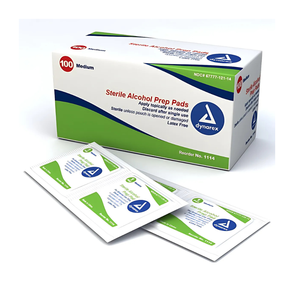 Alcohol Prep Pads- Bx/100 Medium Sterile