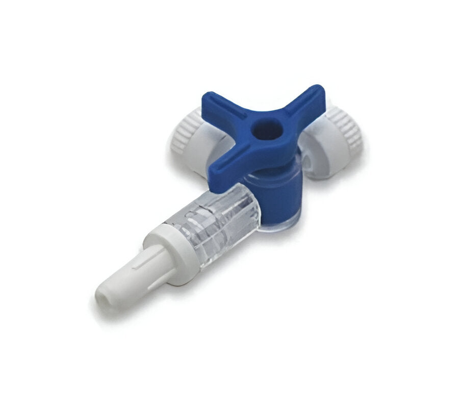 Stopcock, High Flow 3 way with T-Handle and Rotating Luer - 50/Box