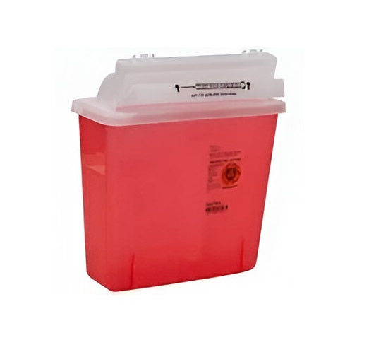 Sharps Container, 5 Quart, Red