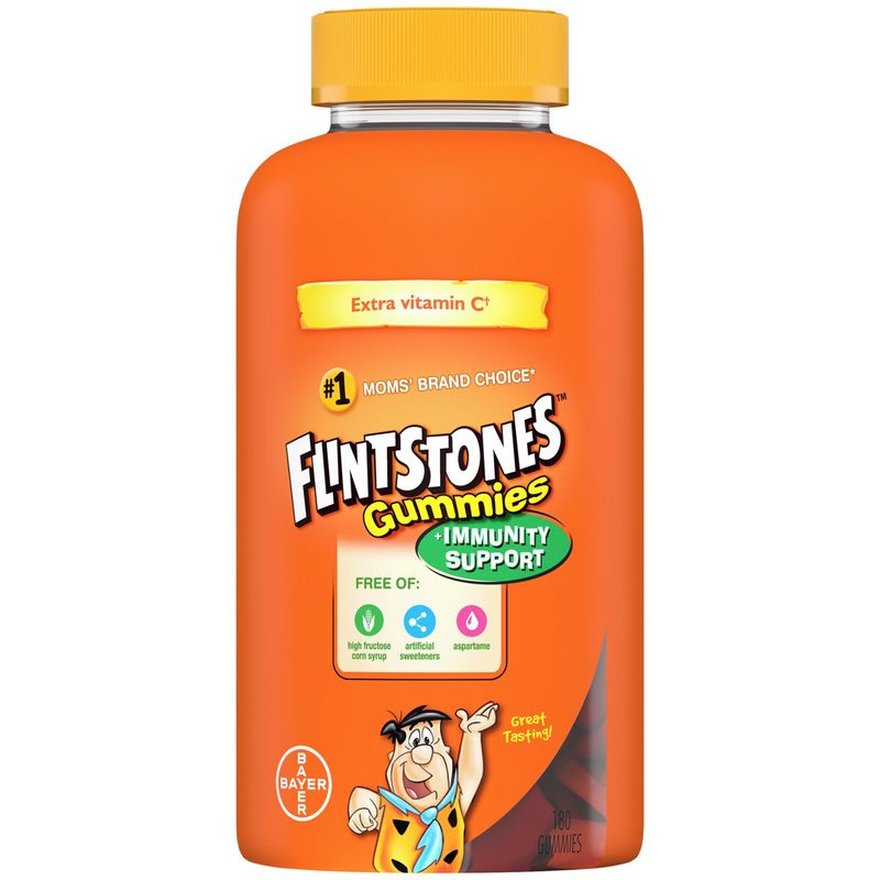 FLINTSTONES Kids Multivitamin Gummies Plus Immunity Support - 180 Gummies