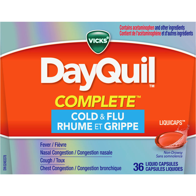 DayQuil Complete Cold & Flu – 36 LiquiCaps
