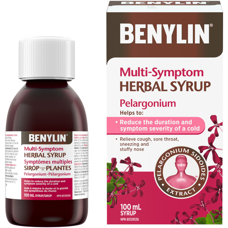 Natural Cold & Cough Relief Syrup with Pelargonium Extract