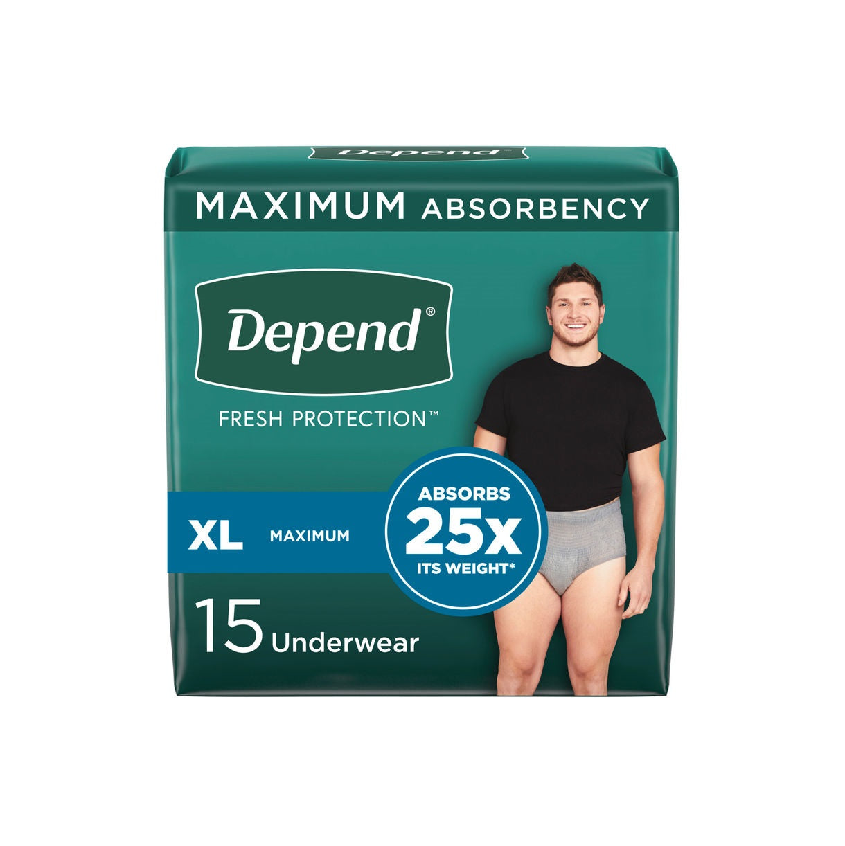 FIT-FLEX Incontinence Underwear for Men, Maximum Absorbency, XL