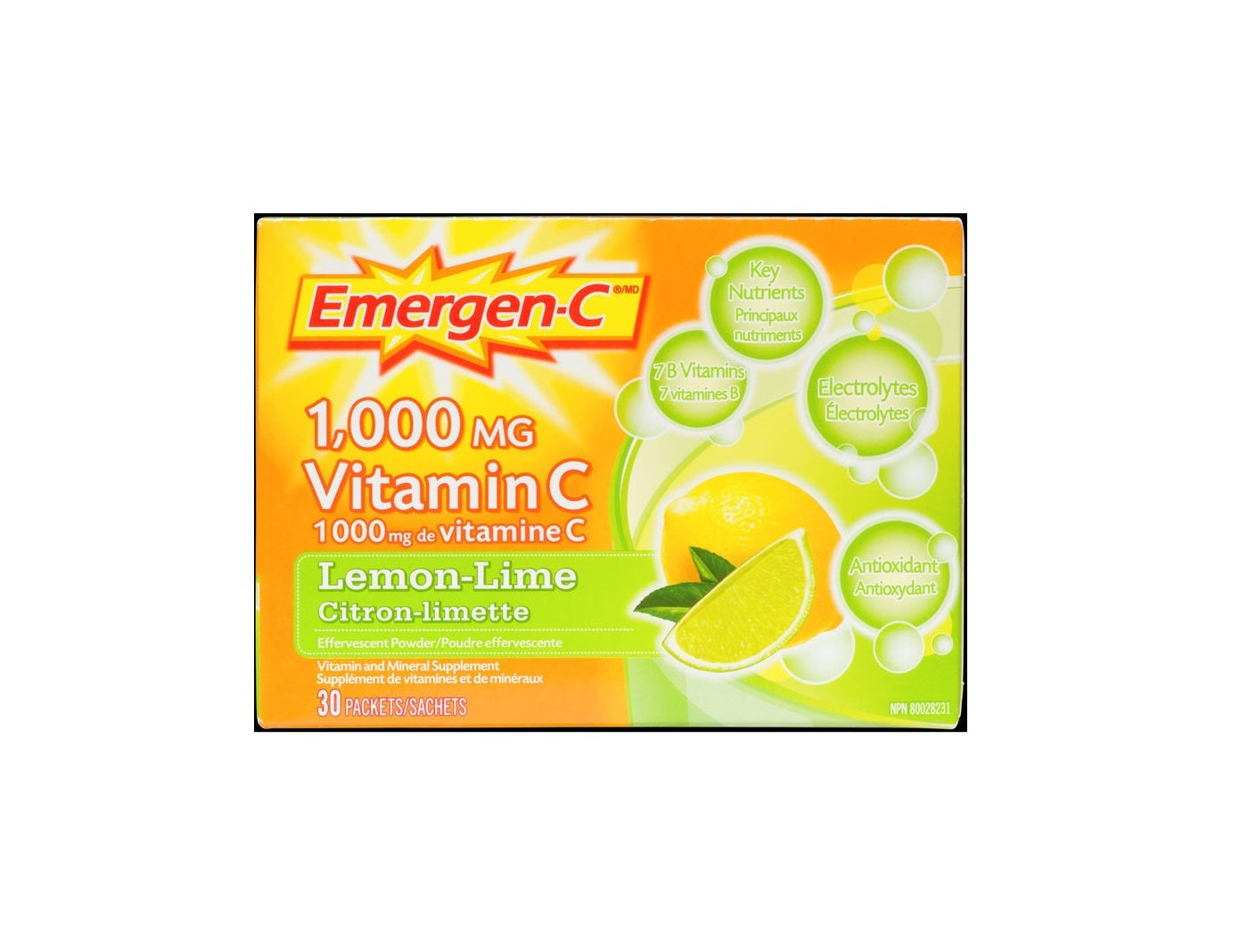 Vitamin C & Mineral Supplement Fizzy Drink Mix, Lemon Lime