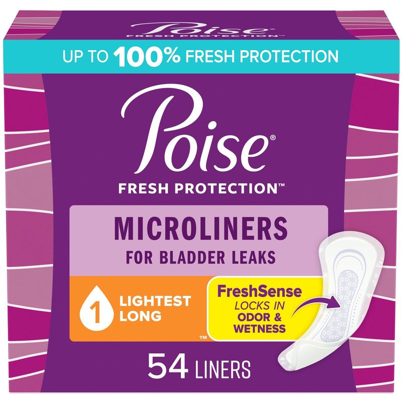 Poise Daily Microliners – Light Absorbency, Regular Length, 1 Drop