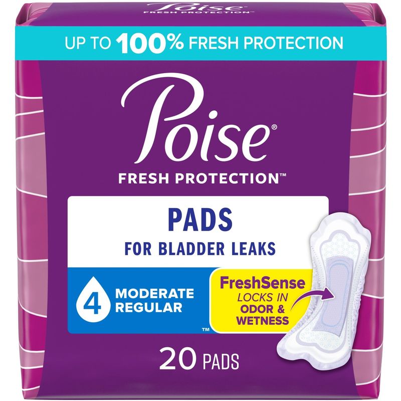 Moderate‑Absorbency 4‑Drop Incontinence & Postpartum Pads (Regular Length)