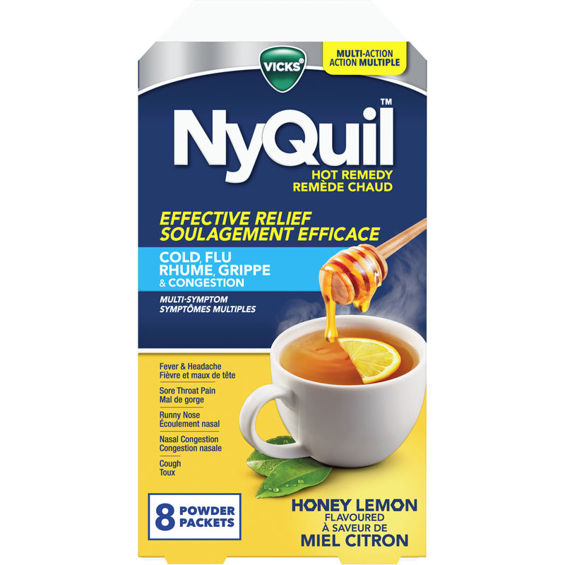 NyQuil Hot Remedy Cold & Flu Nighttime Relief Honey Lemon