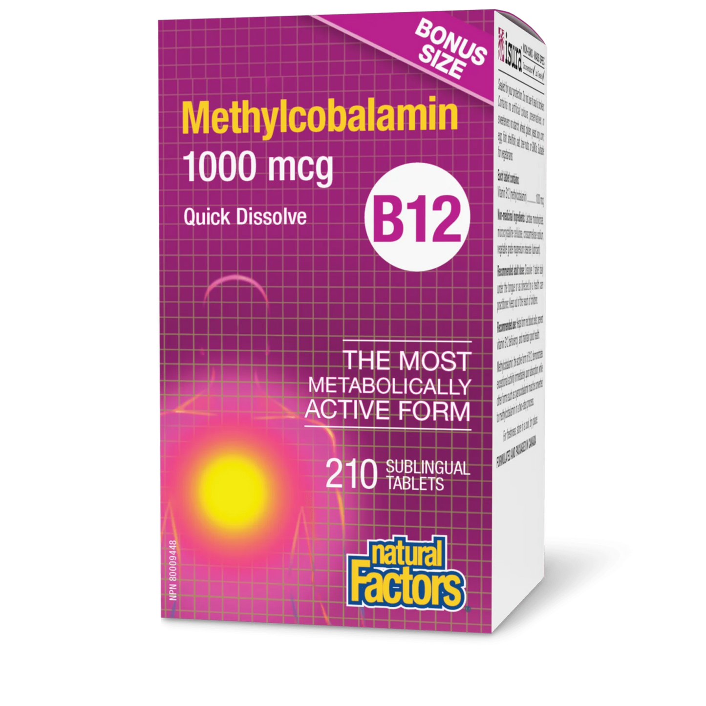 Natural Factors: B12 Methylcobalamin 1000 mcg