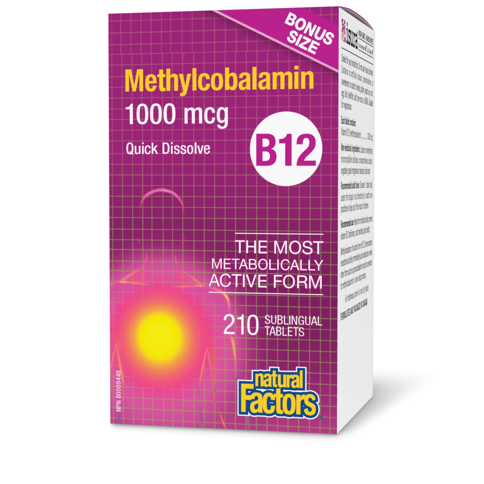 Natural Factors: B12 Methylcobalamin 1000 mcg
