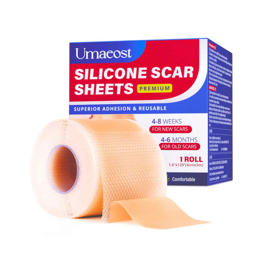 1.6”x 120”Medical Silicone Scar tape for Scars: Medical Grade Scar Sheets Reduces the Appearance of Scars from surgical Acne Stitches Burns More